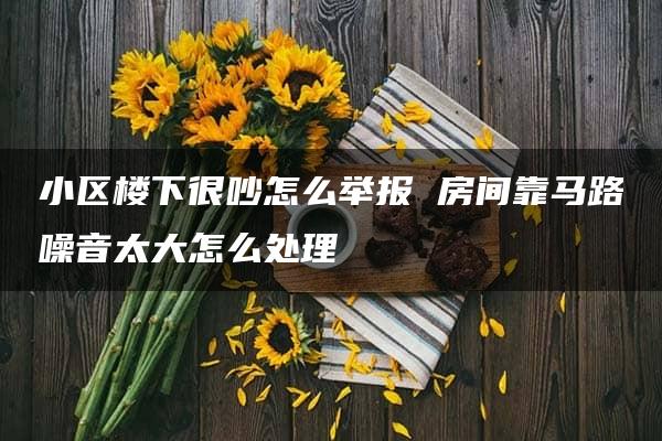 小区楼下很吵怎么举报 房间靠马路噪音太大怎么处理