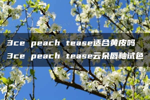 3ce peach tease适合黄皮吗 3ce peach tease云朵唇釉试色