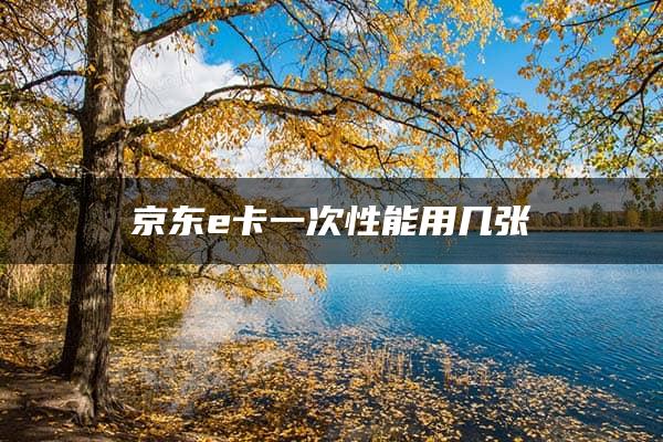 京东e卡一次性能用几张