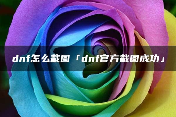 dnf怎么截图「dnf官方截图成功」