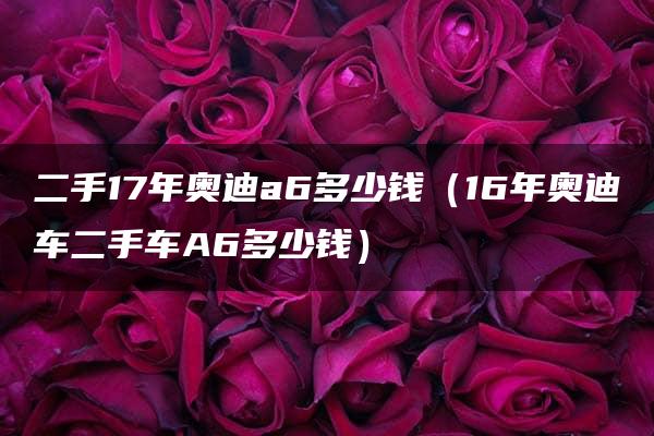 二手17年奥迪a6多少钱（16年奥迪车二手车A6多少钱）