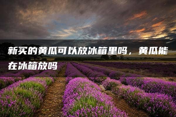 新买的黄瓜可以放冰箱里吗，黄瓜能在冰箱放吗