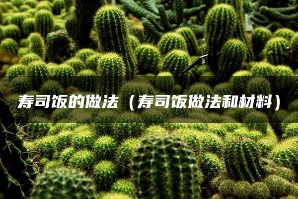 寿司饭的做法（寿司饭做法和材料）