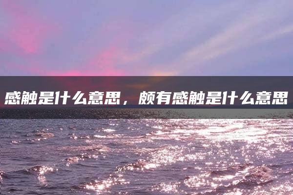 感触是什么意思，颇有感触是什么意思