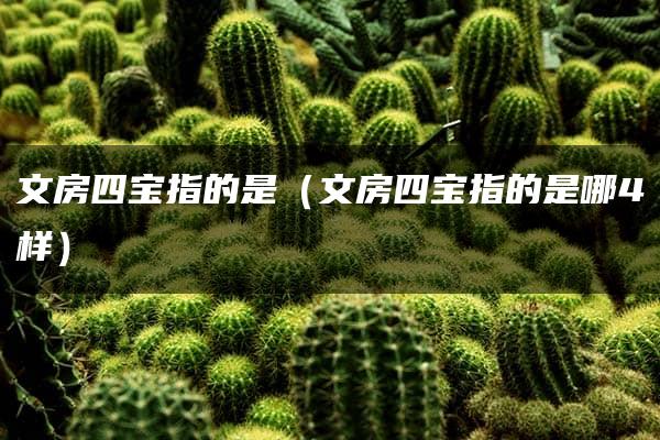 文房四宝指的是（文房四宝指的是哪4样）