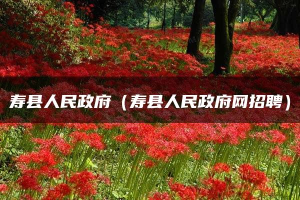 寿县人民政府（寿县人民政府网招聘）