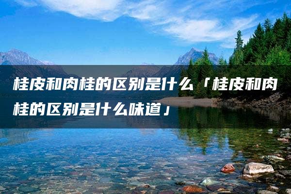 桂皮和肉桂的区别是什么「桂皮和肉桂的区别是什么味道」