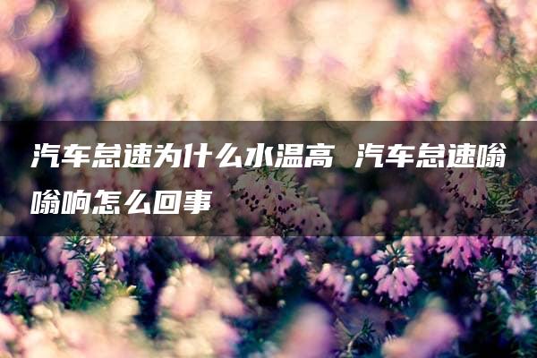 汽车怠速为什么水温高 汽车怠速嗡嗡响怎么回事