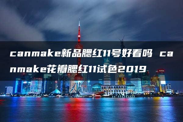 canmake新品腮红11号好看吗 canmake花瓣腮红11试色2019