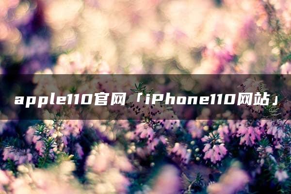 apple110官网「iPhone110网站」