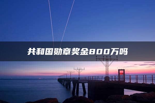 共和国勋章奖金800万吗