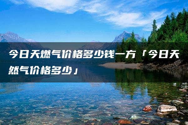 今日天燃气价格多少钱一方「今日天然气价格多少」