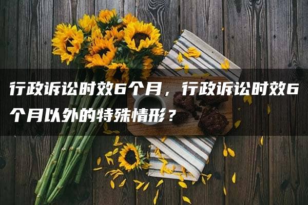 行政诉讼时效6个月，行政诉讼时效6个月以外的特殊情形？