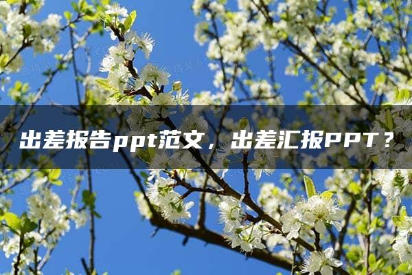 出差报告ppt范文，出差汇报PPT？