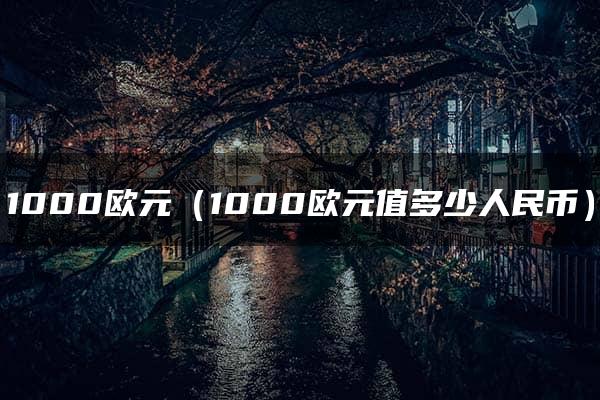 1000欧元（1000欧元值多少人民币）