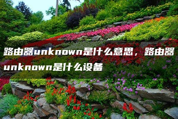 路由器unknown是什么意思，路由器unknown是什么设备