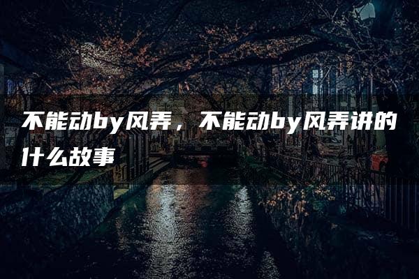 不能动by风弄，不能动by风弄讲的什么故事