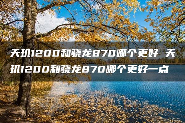 天玑1200和骁龙870哪个更好 天玑1200和骁龙870哪个更好一点