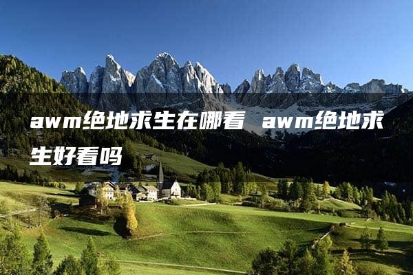 awm绝地求生在哪看 awm绝地求生好看吗