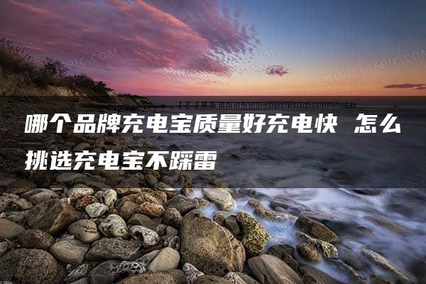 哪个品牌充电宝质量好充电快 怎么挑选充电宝不踩雷