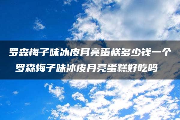 罗森梅子味冰皮月亮蛋糕多少钱一个 罗森梅子味冰皮月亮蛋糕好吃吗