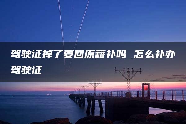 驾驶证掉了要回原籍补吗 怎么补办驾驶证