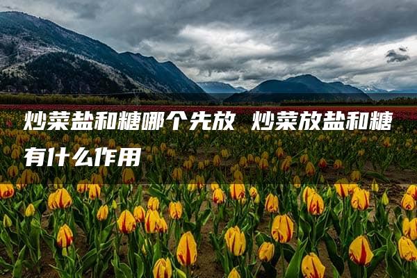 炒菜盐和糖哪个先放 炒菜放盐和糖有什么作用