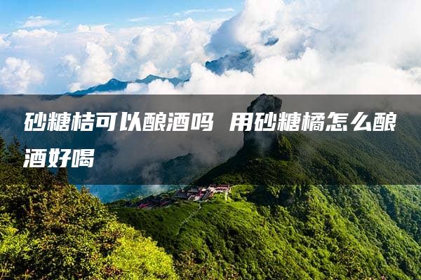 砂糖桔可以酿酒吗 用砂糖橘怎么酿酒好喝