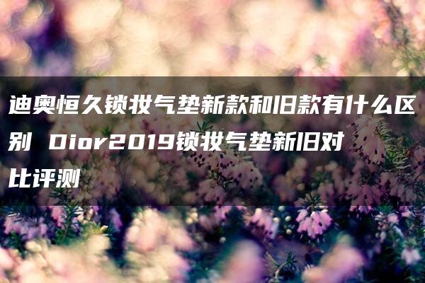 迪奥恒久锁妆气垫新款和旧款有什么区别 Dior2019锁妆气垫新旧对比评测