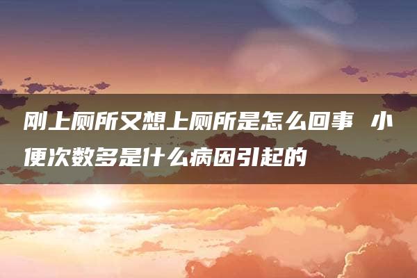 刚上厕所又想上厕所是怎么回事 小便次数多是什么病因引起的