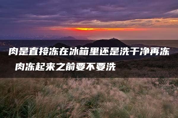 肉是直接冻在冰箱里还是洗干净再冻 肉冻起来之前要不要洗