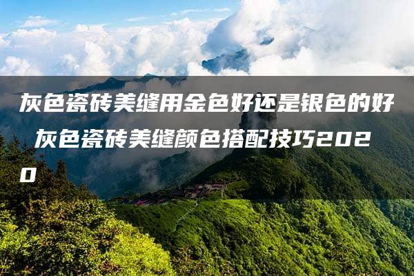 灰色瓷砖美缝用金色好还是银色的好 灰色瓷砖美缝颜色搭配技巧2020