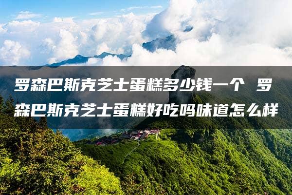 罗森巴斯克芝士蛋糕多少钱一个 罗森巴斯克芝士蛋糕好吃吗味道怎么样