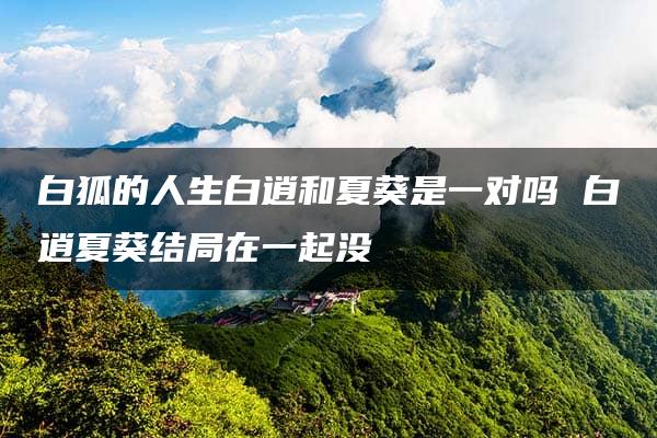 白狐的人生白逍和夏葵是一对吗 白逍夏葵结局在一起没