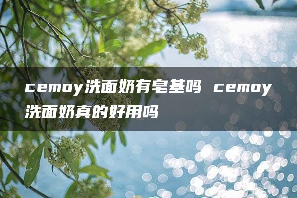 cemoy洗面奶有皂基吗 cemoy洗面奶真的好用吗