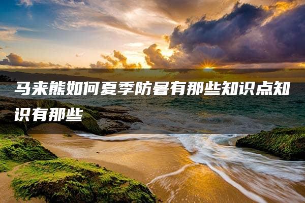 马来熊如何夏季防暑有那些知识点知识有那些