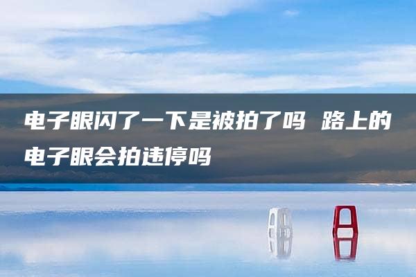 电子眼闪了一下是被拍了吗 路上的电子眼会拍违停吗