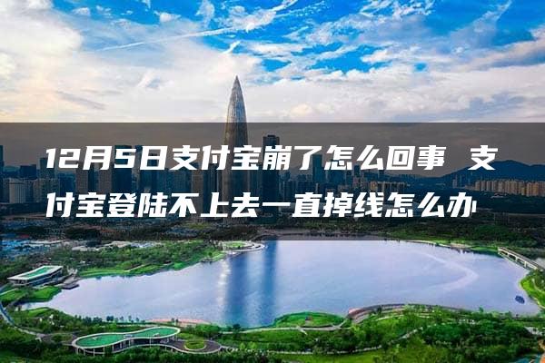 12月5日支付宝崩了怎么回事 支付宝登陆不上去一直掉线怎么办