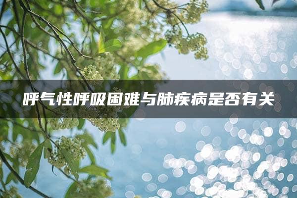 呼气性呼吸困难与肺疾病是否有关