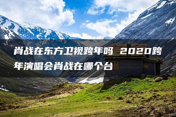 肖战在东方卫视跨年吗 2020跨年演唱会肖战在哪个台