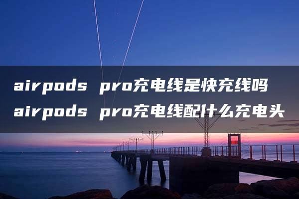 airpods pro充电线是快充线吗 airpods pro充电线配什么充电头