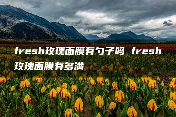 fresh玫瑰面膜有勺子吗 fresh玫瑰面膜有多满