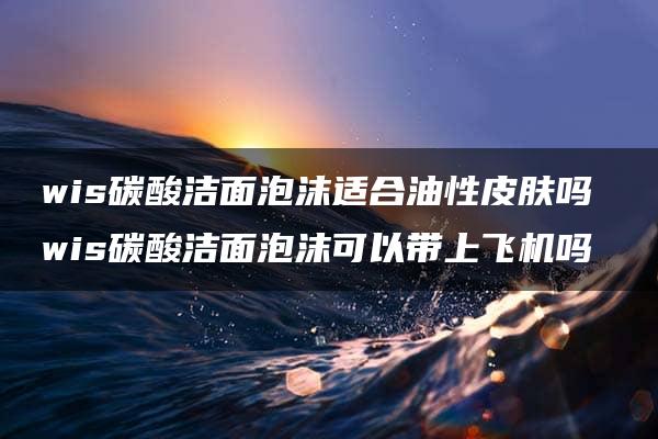 wis碳酸洁面泡沫适合油性皮肤吗 wis碳酸洁面泡沫可以带上飞机吗