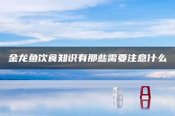 金龙鱼饮食知识有那些需要注意什么