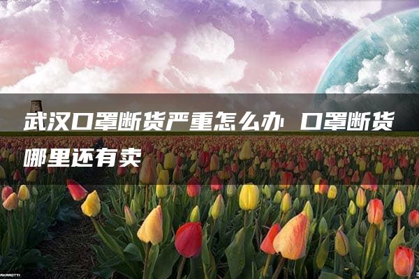 武汉口罩断货严重怎么办 口罩断货哪里还有卖