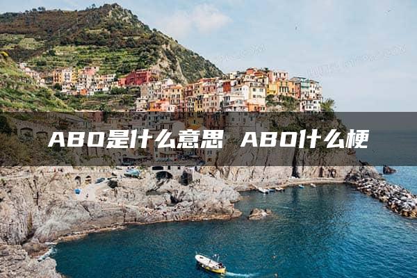 ABO是什么意思 ABO什么梗