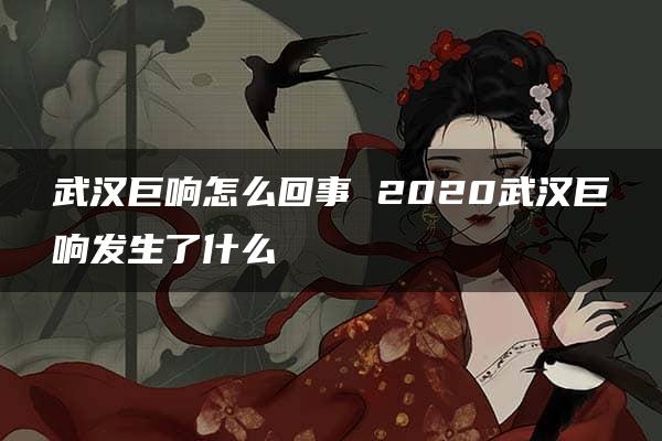 武汉巨响怎么回事 2020武汉巨响发生了什么