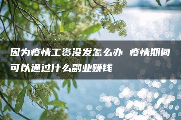 因为疫情工资没发怎么办 疫情期间可以通过什么副业赚钱