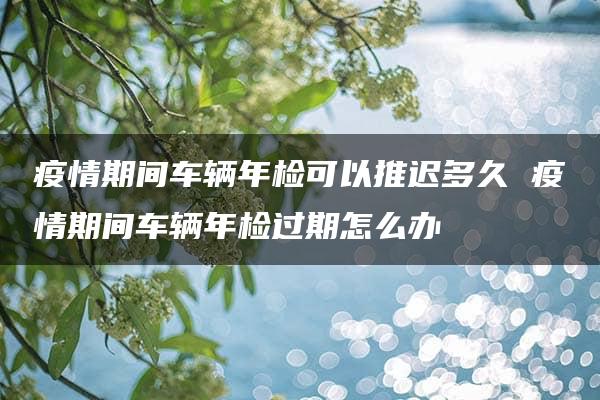 疫情期间车辆年检可以推迟多久 疫情期间车辆年检过期怎么办