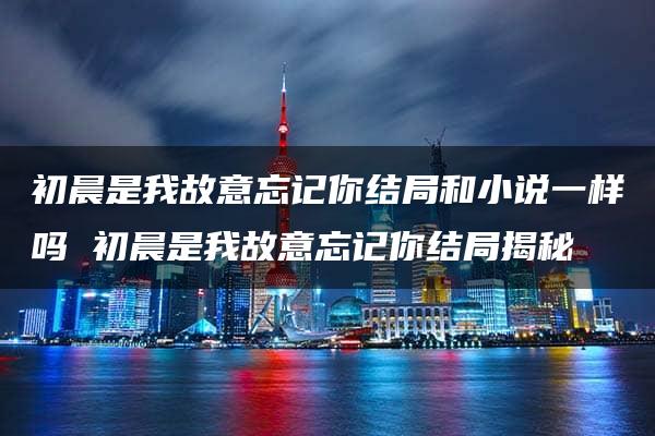 初晨是我故意忘记你结局和小说一样吗 初晨是我故意忘记你结局揭秘